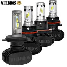Farol do carro H4 H13 9004 9007 H50W S1 CSP 8000LM LEVOU CHIPS Super Brilhante Auto Lâmpada do Farol Branco Baixo e OI feixe conversão
