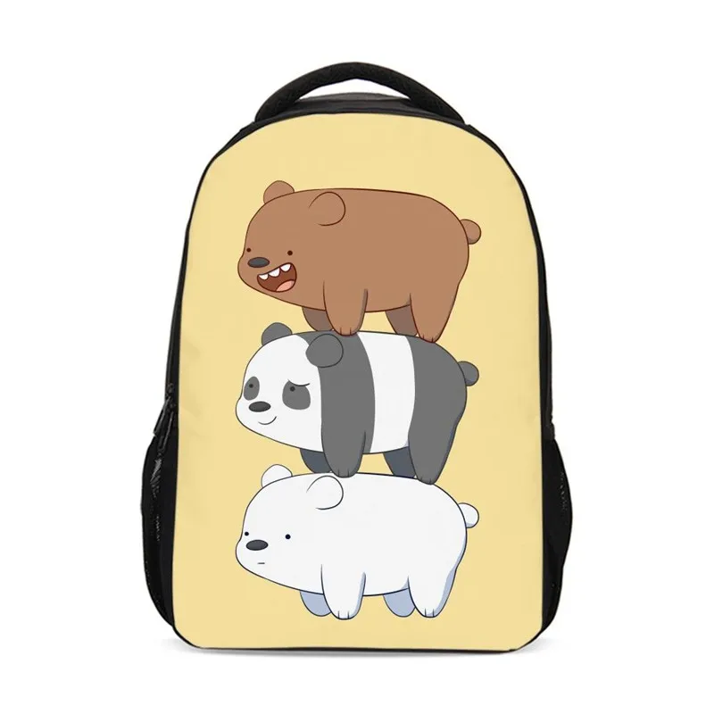 

We Bare Bears Anime Print Kids Funny Pack Men Women Packs Boys Girls School Shoulder Bags Bagpack Mochila Mujer Bolsa Escolar