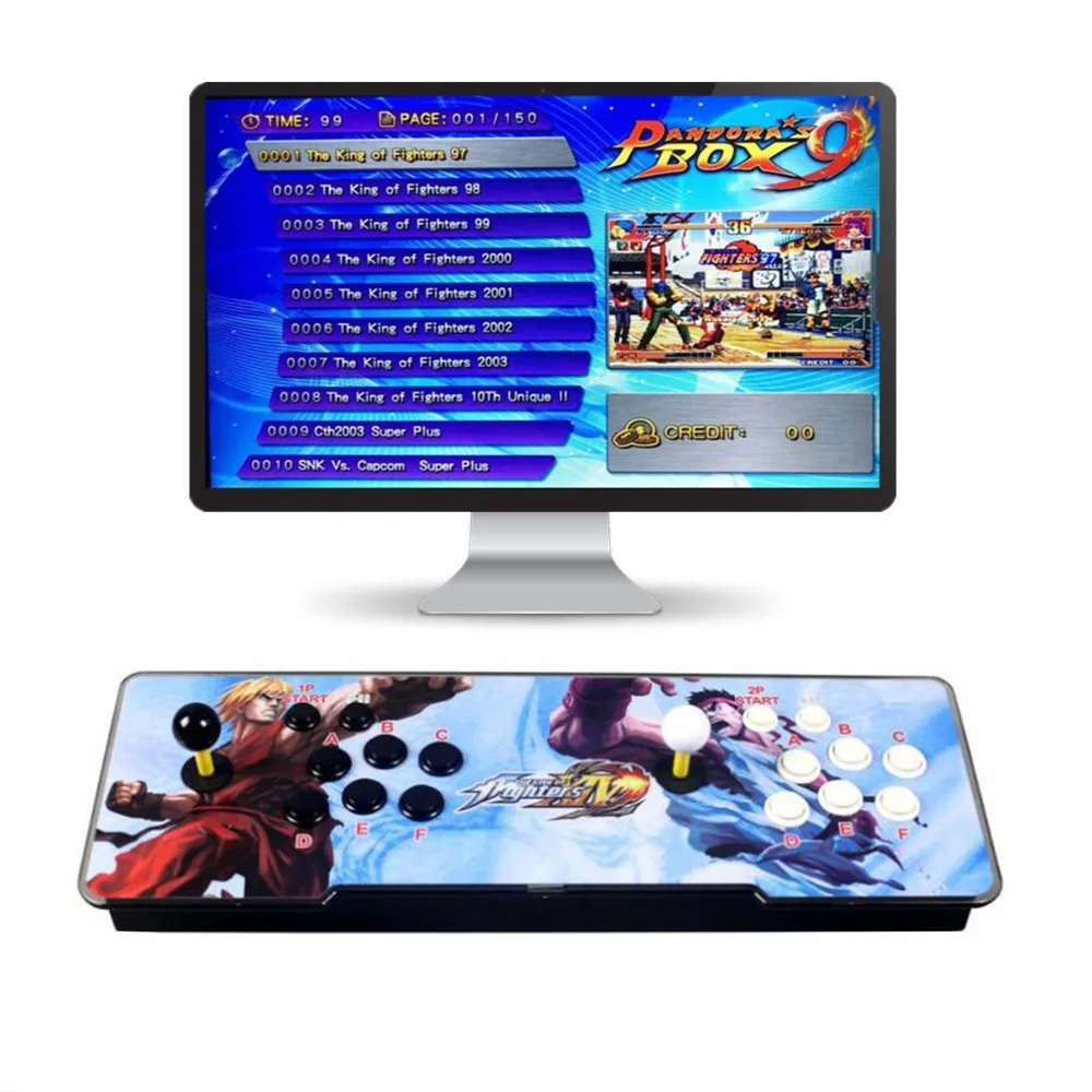 

Pandora Box 9D 2222 Arcade Game Console for TV PC PS3 Monitor 2 Player Game Controls Favorite List Switchable Resolution