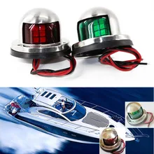 1 пара красный зеленый светодиодный лук навигационный свет для морской лодки яхты понтон Досуг Универсальный 12 В из нержавеющей стали сигнальная лампа