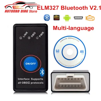 

ELM327 V2.1/V1.5 Bluetooth 4.0 ELM327 OBD2 CAN-BUS Diagnostic Tool ELM327 V1.5 Auto Scanner With Switch ELM-327 Code Reader