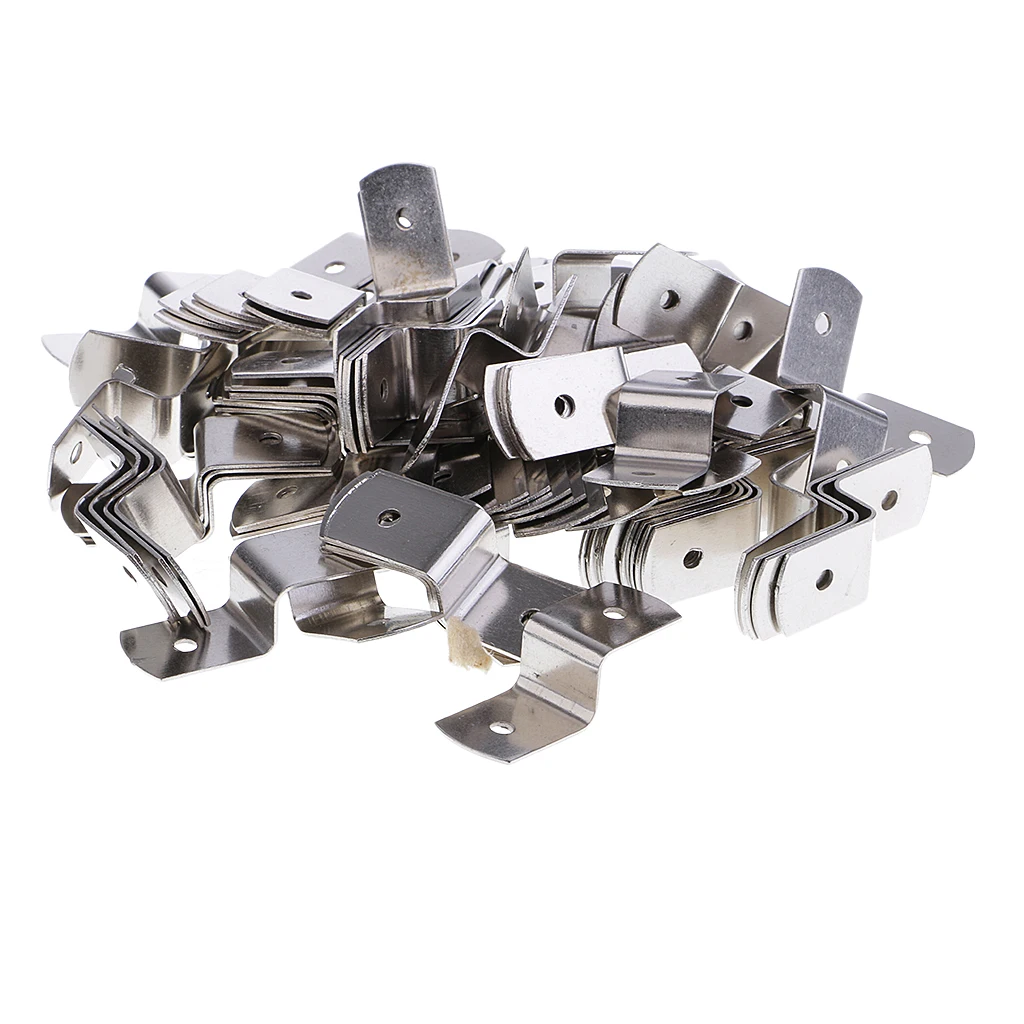 

100 Piece Meal Offset Mounting Canvas Z Clips for Photo Picture Framing Findings