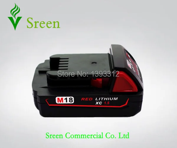 

New 1500mAh 18V Rechargeable Power Tool Lithium ion Battery Replacement for Milwaukee M18 XC 48-11-1815 Cordless Drill Battery