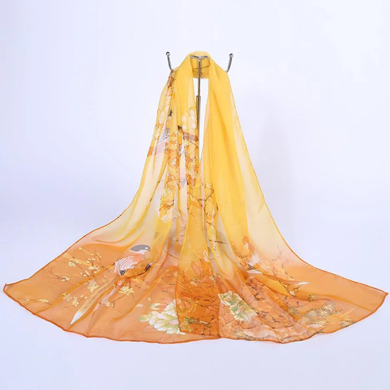 

Summer Korean soft chiffon long scarf print shawl scarf thin beach scarf free shipping