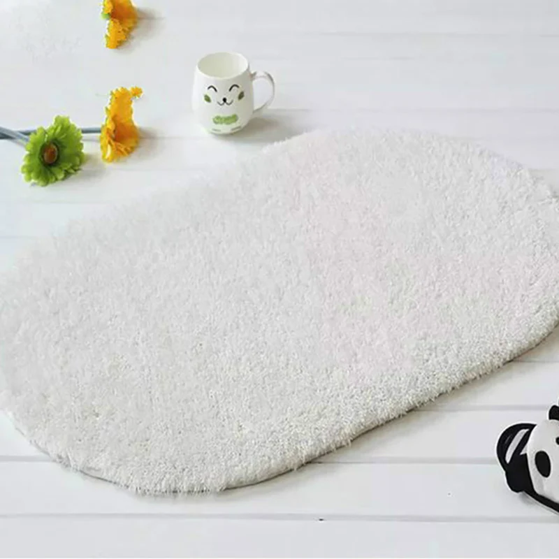 

Thickened Oval Bathroom Door Non-Slip Absorbent Floor Mats Bedroom Entrance Kitchen Bathroom Home Entrance Door Mats