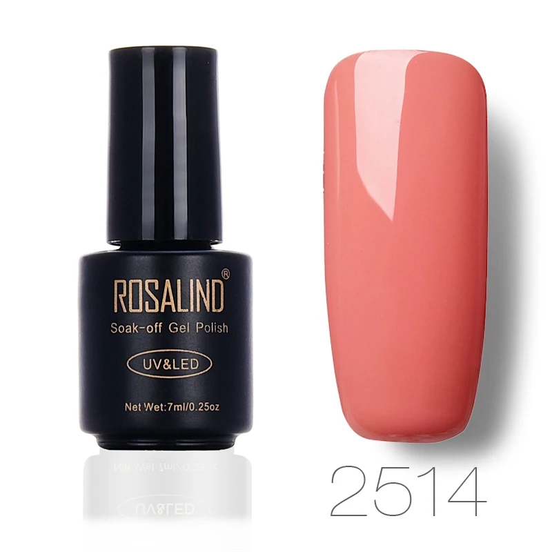 ROSALIND 7 мл красный цвет серии Гель-лак для ногтей УФ светодиодный отмачиваемый Гель-лак для ногтей Vernis Полупостоянный УФ-гель для ногтей - Цвет: 2514
