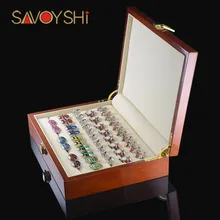 High Quanlity Wood Storage Box New Red Box With Environmental protection Flannelette Fashion Display Gift Boxes