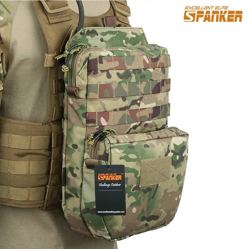 Excelente ELITE SPANKER exterior táctico Molle Nylon hidratación bolsa caza camuflaje bolsas ejército militar combate chaleco hidratación bolsa - 1