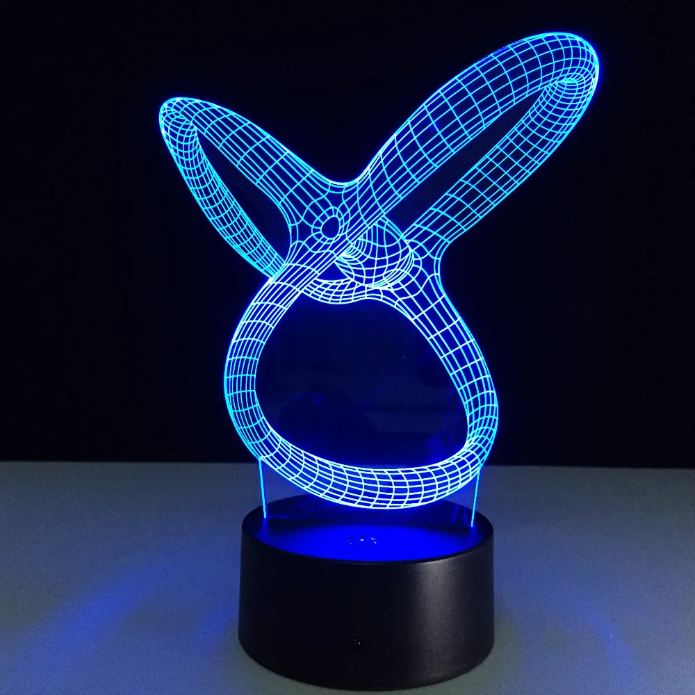 Уникальный абстрактный ночной Светильник 3D светодиодный светильник USB красочные