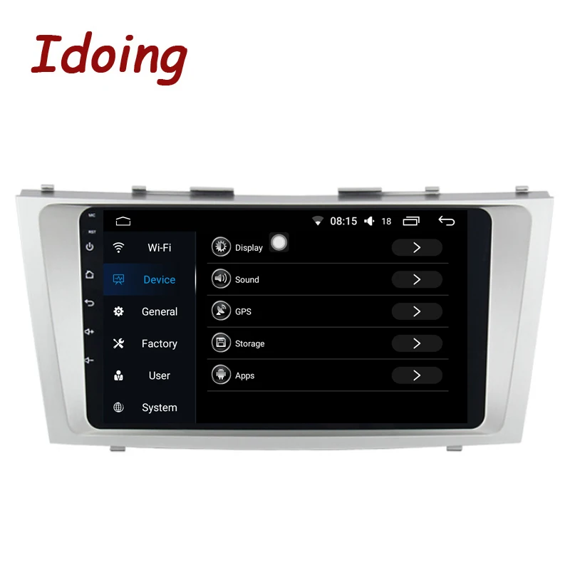 Excellent Idoing 9"Car Multimedia Video Player Navigation GPS Android 8,1 8.1 4G For Toyota Camry 7 XV 40 2006-2011 Navigation Car Radio 1