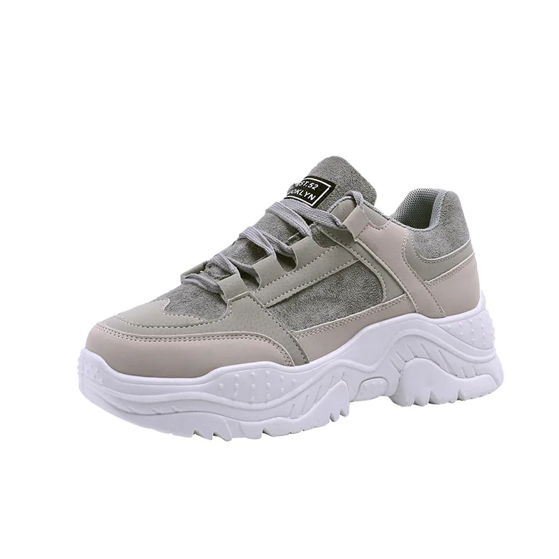 

2019 Spring Autumn Fashion Women Casual Shoes Breathable Platform Wedges Women sneakers Chunky Height Increasing Female shoes