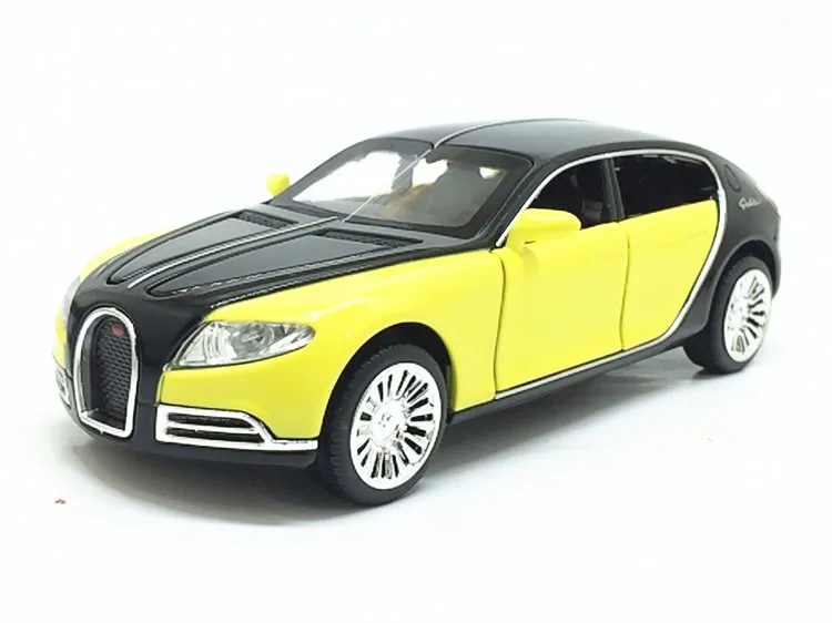 1/32 Diecasts игрушечный транспорт Bugatti Galibier модель гоночной машины игрушки для мальчика металлическая игрушка Коллекция рождественских подарков - Цвет: Yellow