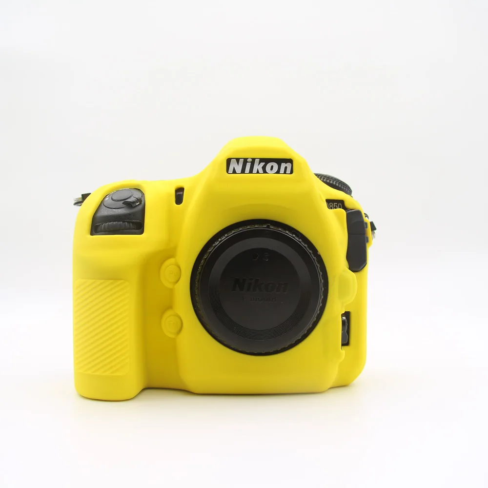 Силиконовый Броня кожи случае DSLR Камера тела протектор крышки видео Объектив сумка для Nikon D850 DSLR Камера - Цвет: yellow