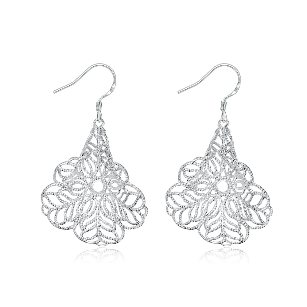 

Fashion hollow female silver earrings 925 silver ear hook jewelry accessories trend ladies earrings alibaba express