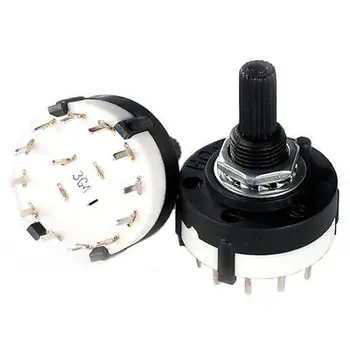 

10pcs,1 POLE 6 Position Custom Wiring ROTARY SWITCH 1P6T