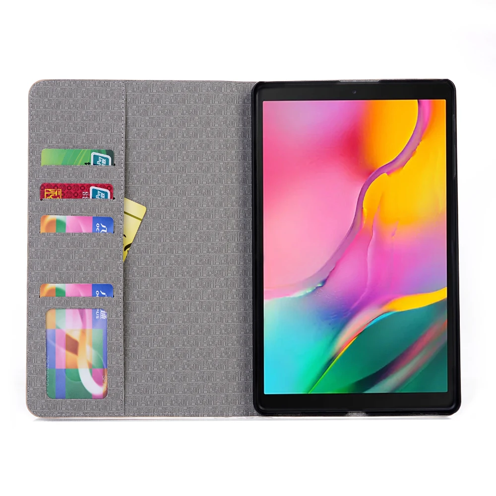 Кожаный чехол книжка для Samsung Galaxy Tab A 10 1 2019 T510 T515 SM + Защитная пленка экрана|Чехлы