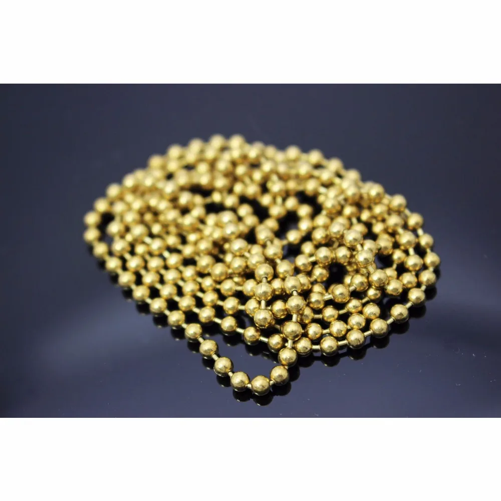 Tigofly 2m 1.5mm&3.3mm Fly Tying Copper Bead Chain Eyes Golden Fly