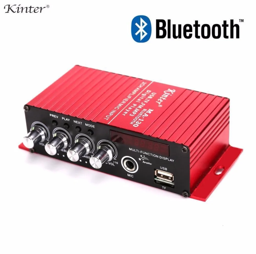 

2017 New Nobsound Mini Stereo Amplifier Bluetooth Power Amp MIC USB TF FM MP3 KTV Digital Player