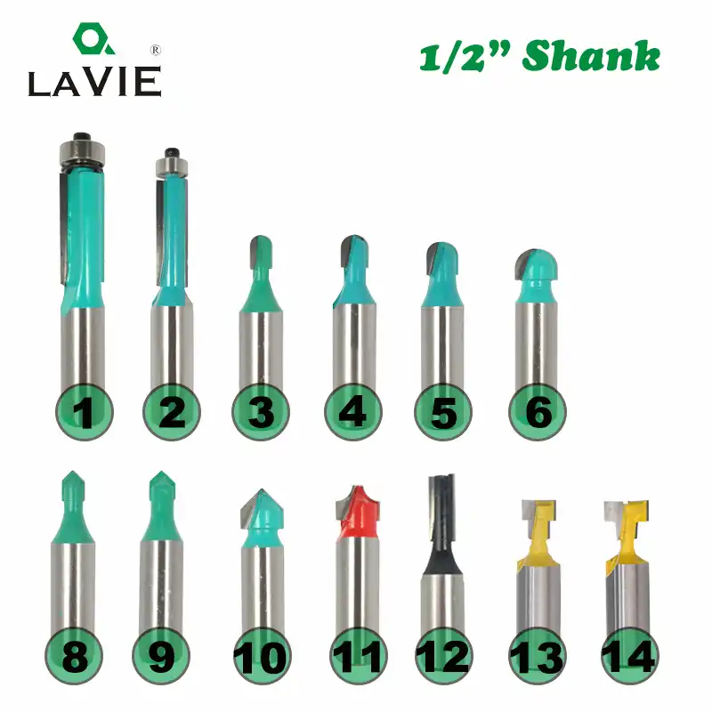 1pc 1 2 Shank Router Bit Wood Chamfer Corner Round Carving Door