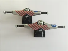Double Rocker Men Skateboard Parts Truck Aluminum ROYAL 5.25″ Red Stripes Pattern Professional Skateboarding Trucks