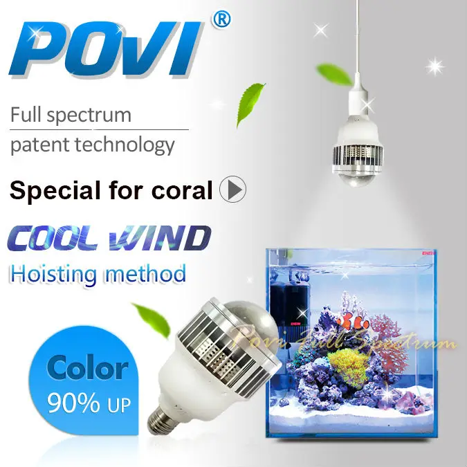 POVI Led Aquarium Light 50W30W coral led lighting for Shallow sea Coral/Deep-sea Coral reef Fish Tank