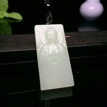 

H33#Exquisite Hetian jade auspicious standing Buddha pendant