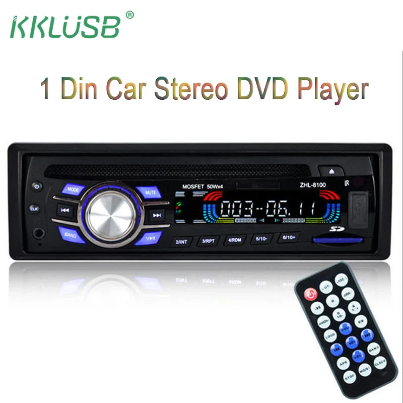 Bluetooth V2.0 автомобиля Радио 1 din cd/dvd плеер 12 В стерео в тире AUX Вход fm приемник MP3 USB SD WMA