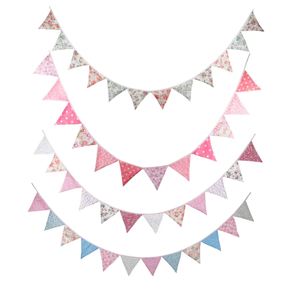 4 Types Retro Village Colorful Cotton Flag Banner 4 Types Retro Village Colorful Cotton Flag Banner