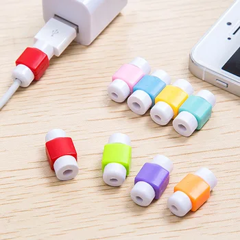 

200pcs/lot USB Data Cable Earphone Protector Colorful Earphones Cover For Apple iPhone Samsung HTC Free shipping