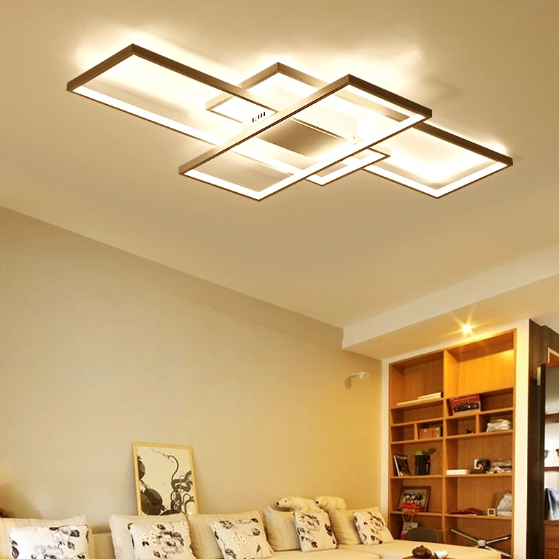 NEO brillo nueva llegada moderno led luces de techo para sala de estar dormitorio comedor luminarias led blanco o negro de techo lámpara - 3