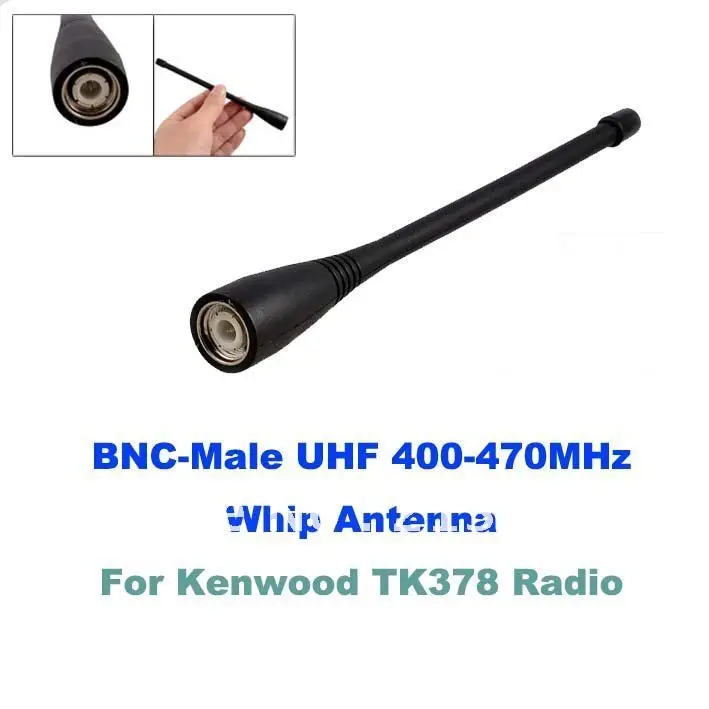 UHF 400 470MHz BNC Male Whip Antenna for Kenwood TK378 Two way Radioin