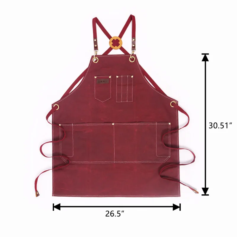 WEEYI мужской женский вощеный брезентовый фартук для плотника тату флориста унисекс Мужской парикмахерский барбекю сварочный Рабочий Фартук delantal tablier