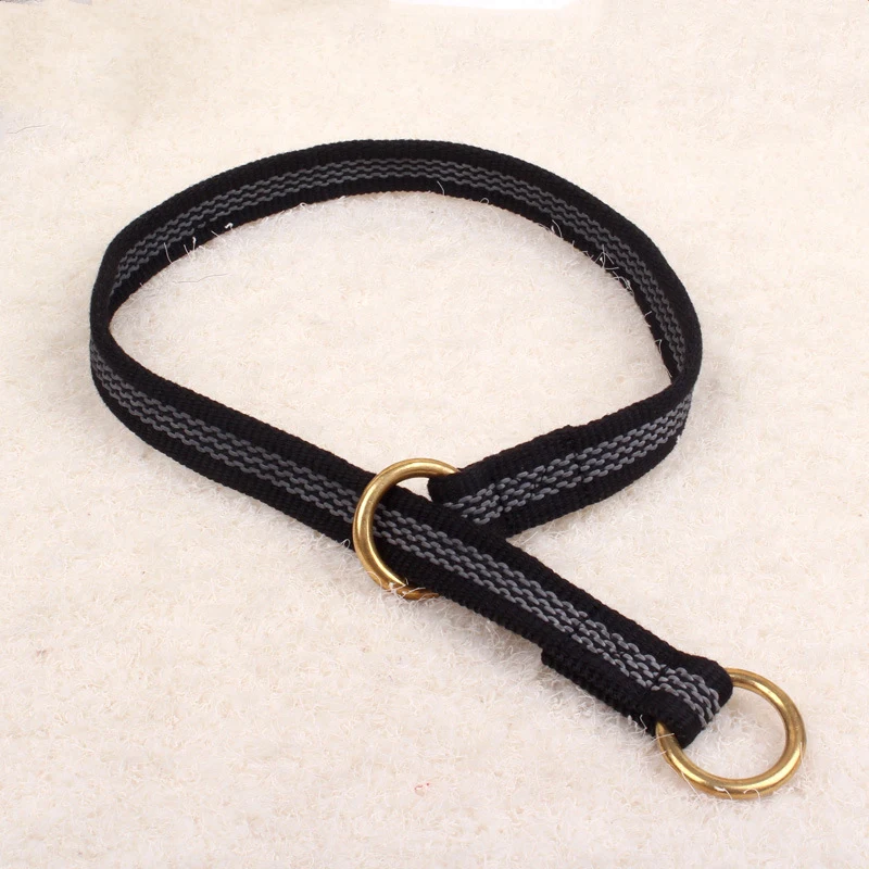 Nylon and Rubber dog Collar P chain Non slip Dog Collars Comfortable