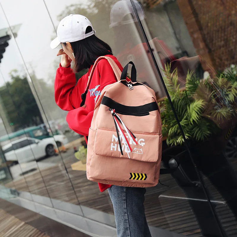 Menghuo 2017 Fashion High Quality Tassel Ribbon Women Bakcpack School Bag for Girls Boys Men Backpack sac a dos femme Mochilas (39)