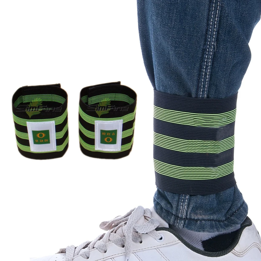 Bike Reflective Safety Pants Band Leg Strap Belt Cycling Easy Tie Night