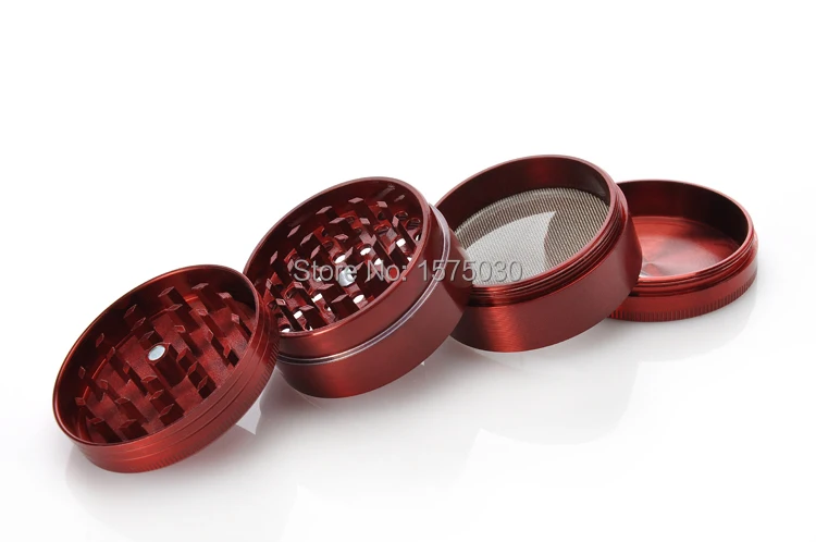 Top Brands Hot Sale 4-layer High Quality Metal Smoking Hand Crank Herb Tobacco Grinder Vibration Grinders 4 Colors Free Shipping 15