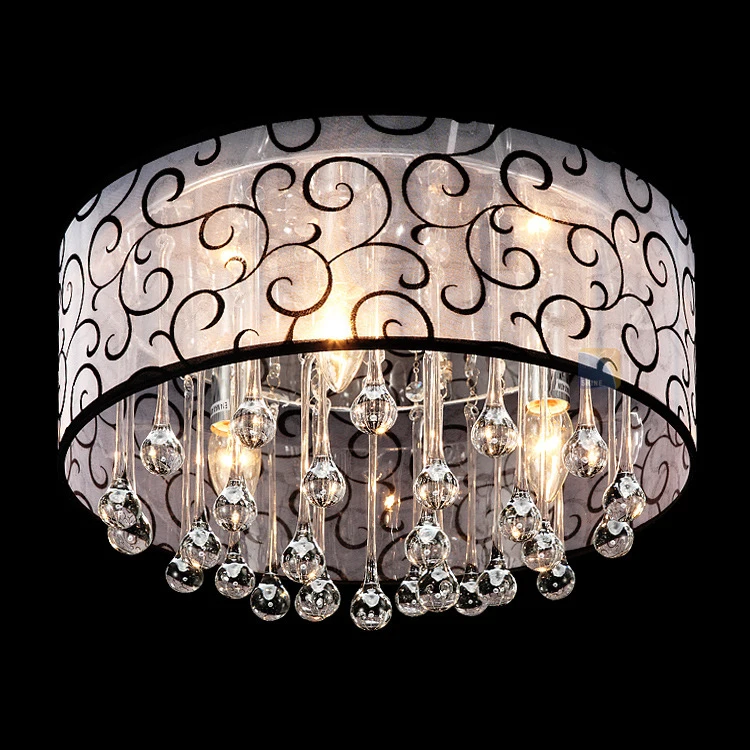 Youlaike Modern Crystal Ceiling Light Surface Mounted LED Ceiling Lamps Bedroom Cristal Light Fixtures