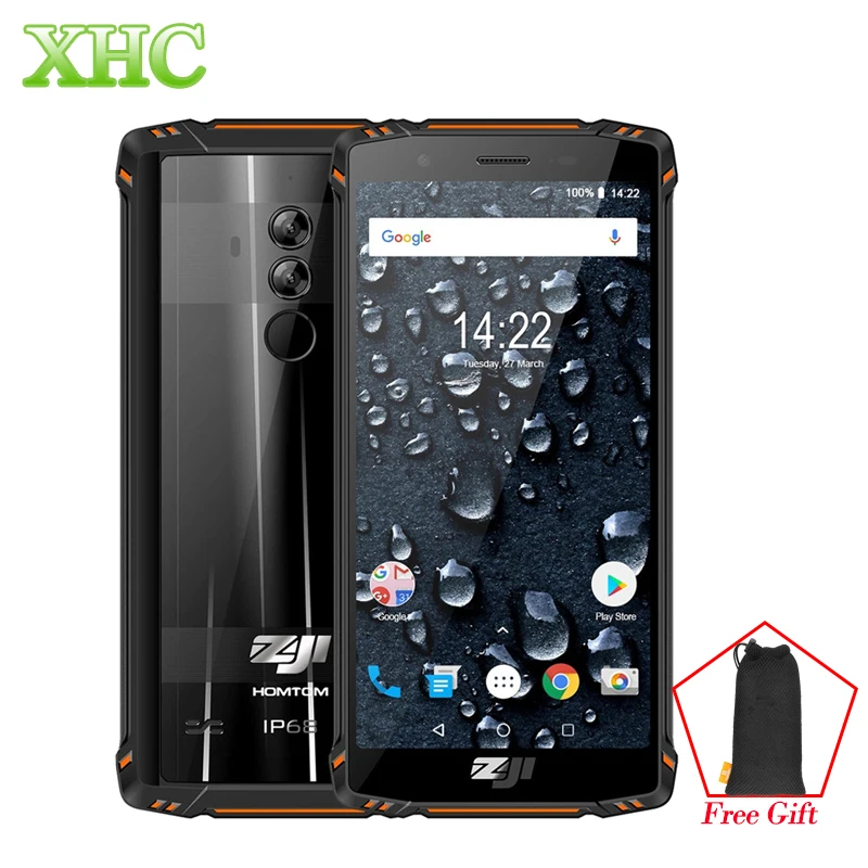 HOMTOM ZOJI Z9 Dual 4G мобильные телефоны 5 7 дюймов Android 8 1 IP68 Водонепроницаемый 6 ГБ + 64