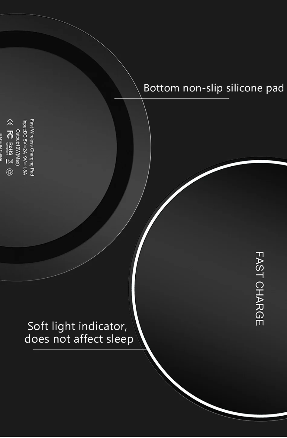 !ACCEZZ 10W Fast Qi Wireless Charger For iPhone X 8 Plus For Samsung Galaxy S9 S8 Plus S7 S6 Edge Wireless Charging 5W For Nokia (10)