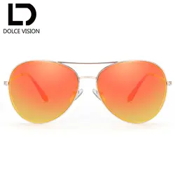 DOLCE видения пилота солнцезащитные очки Для женщин Мода Высокое качество негабаритных солнцезащитные очки двойной мост Женский Óculos UV400