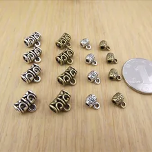 Ювелирные изделия Поиск и компоненты части ручной работы из бисера материал diy ювелирные аксессуары тибетские Серебристые изгиб кулон падение# JZ229