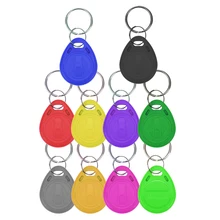 100 pces rfid chaveiro cartão tag chave 125khz id keyfob tk4100 em4100 controle de acesso comparecimento do tempo fob token anel