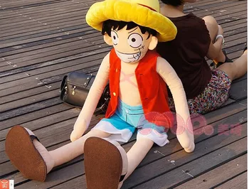 

Movie & TV One Piece plush about 150 CM Monkey D Luffy plush toy doll gift w3937