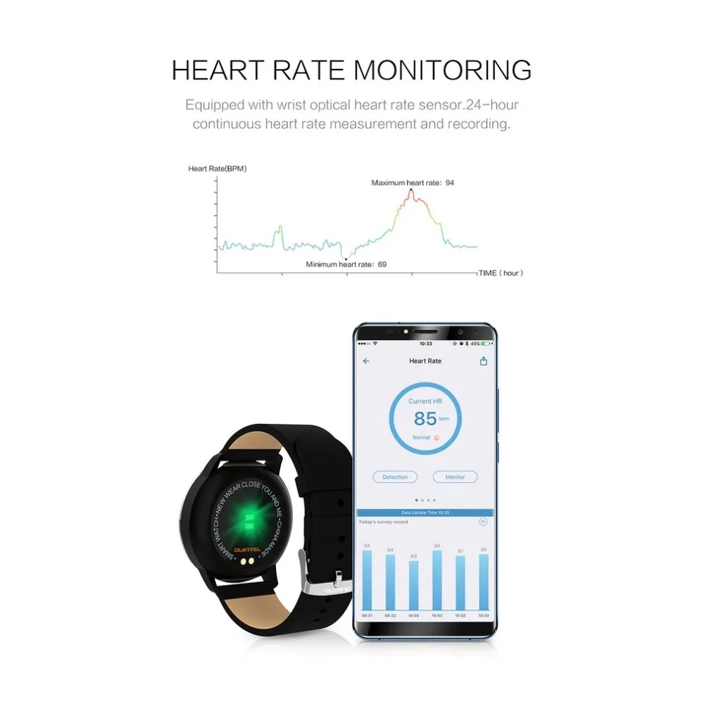 W1 Smart Watch Waterproof IP67 Heart Rate Monitoring Blood Pressure Oxygen Bluetooth Anti-lost Sports Watch drop ship