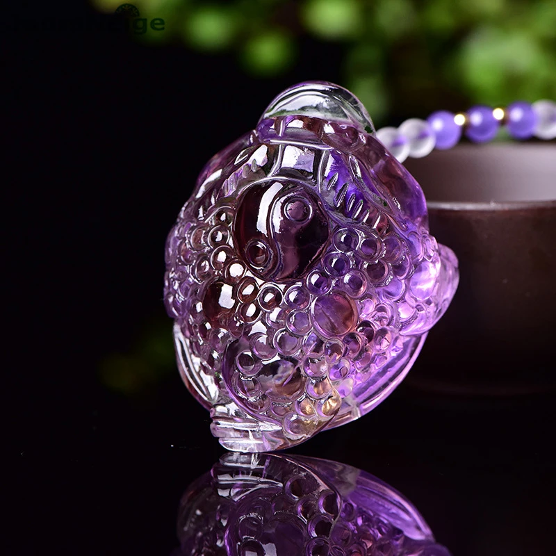 Wholesale Purple Yellow Natural Crystal Pendants Hand Carved Gold Toad Sweater Chain Necklace Lucky Transfer for Women Jewelry Wholesale Purple Yellow Natural Crystal Pendants Hand Carved Gold Toad Sweater Chain Necklace Lucky Transfer for Women Jewelry