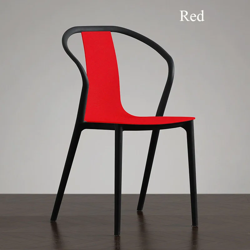 Современная Минималистичная мебель для дома, креативное пластиковое кресло, Скандинавское, INS, уличное, повседневное, для ресторана, конференции, индивидуальное офисное кресло - Цвет: Красный