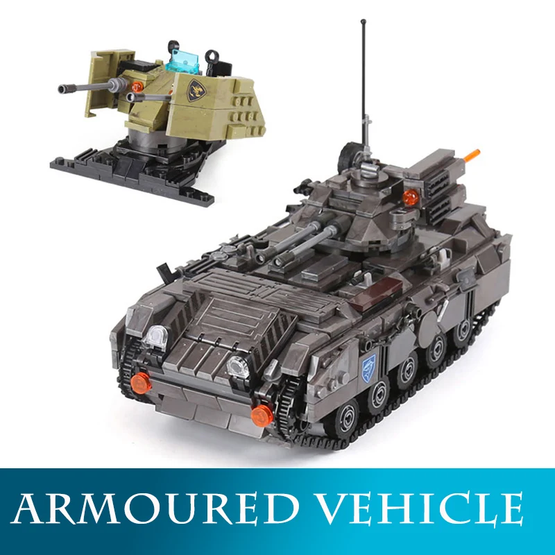 

Military Series 06018 1049PCS Genuine Armoured Vehicle Model Building Blocks Compatible LegoINGLYs Brick Toys Christmas Gift