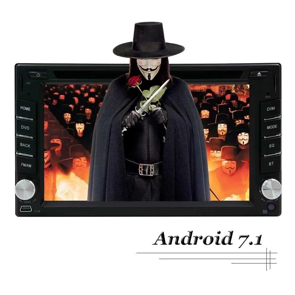 

Wifi Android 7.1 Car DVD CD player 2Din Stereo Navigation Support Bluetooth OBD DBA Subwoofer Mirror Link Free Remote Control!!