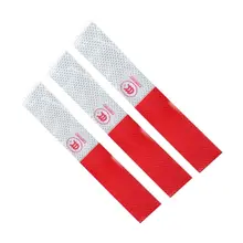 Useful 5Pcs New DIY Red-White Truck Safety Warning Night Reflective Strip Tape Stickers