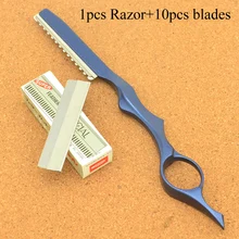 Профессиональные бритвы для стрижки волос Meisha, нож для удаления волос из нержавеющей стали с лезвиями, нож для выскабливания бровей HC0007